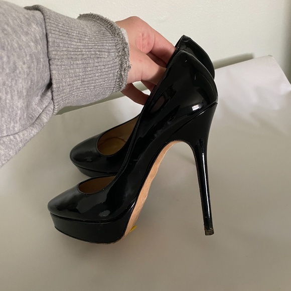 jimmy choo patent leather pumps